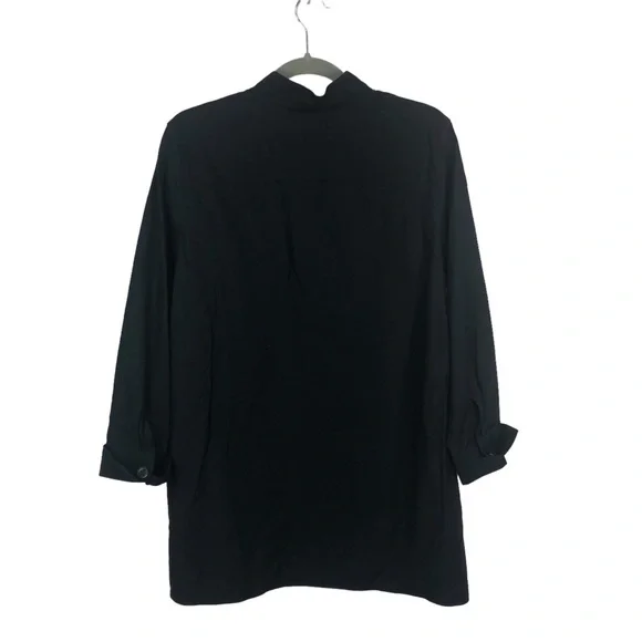 Chico’s Tunic Blouse 3/4 French Cuffs Patchwork Side Slit Animal Print Zebra - Picture 2 of 9